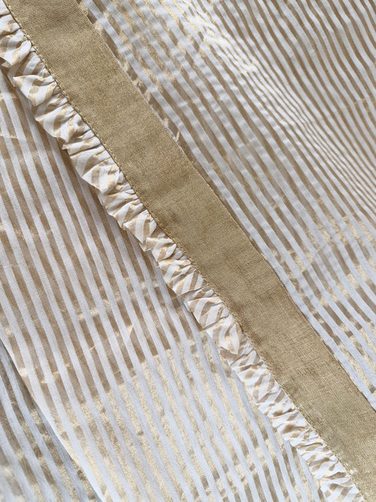 Gold Striped Tissue Chanderi Saree