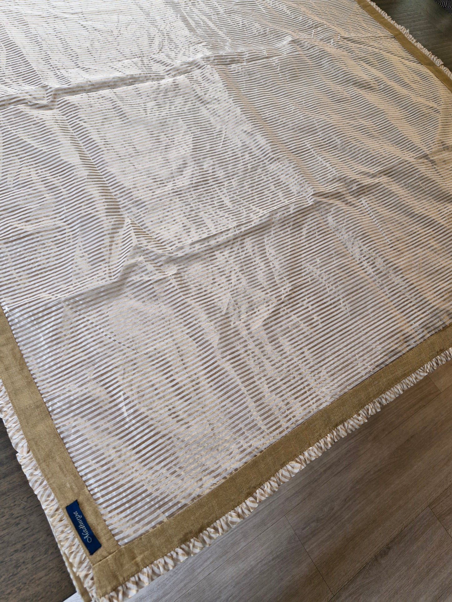 Gold Striped Tissue Chanderi Saree