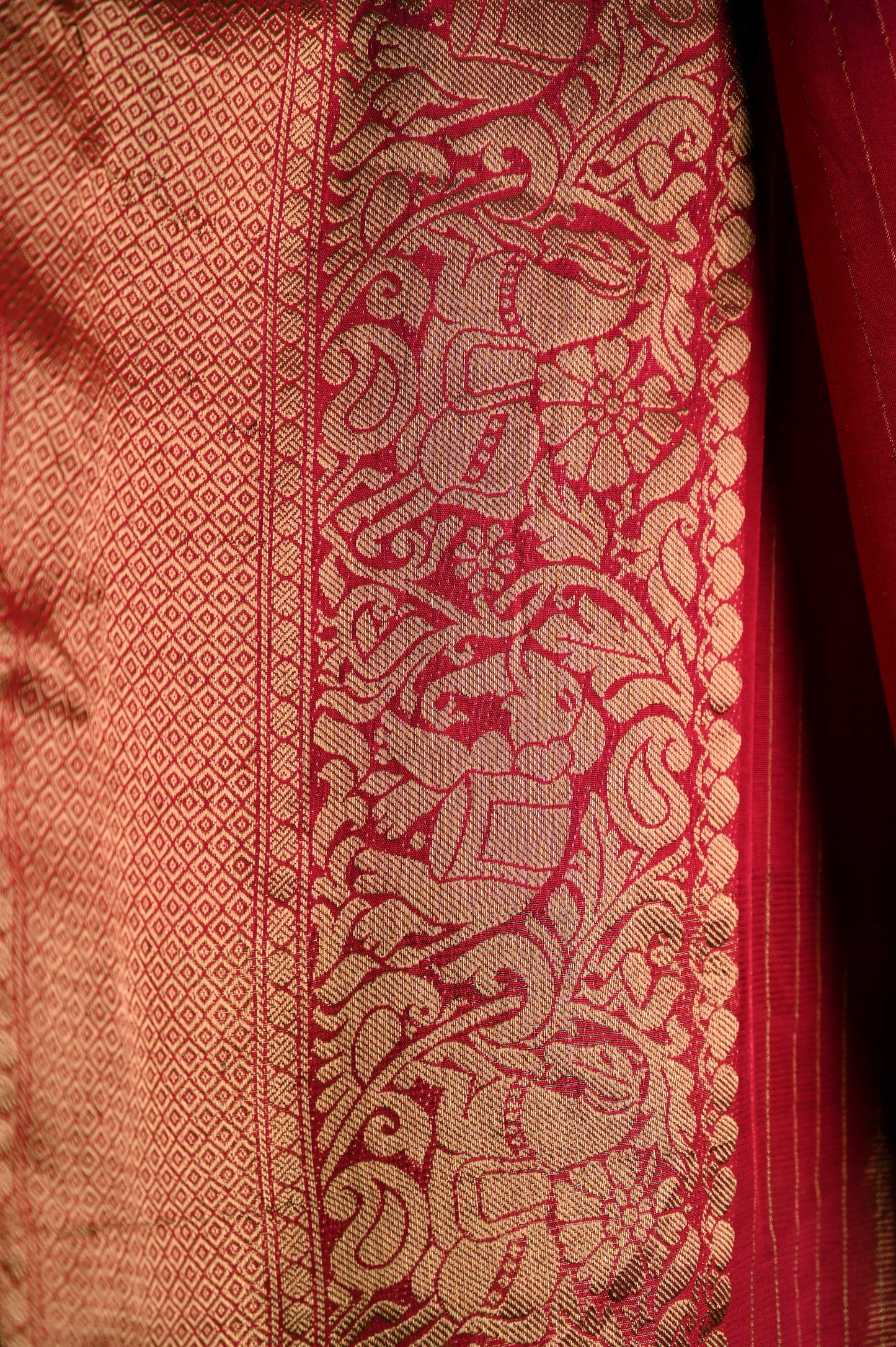 Pink Modal Silk Blend Kanjivaram Saree