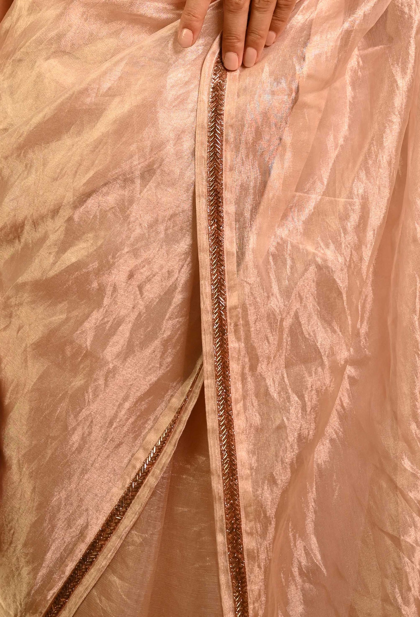 Liquid Gold Shaded Tissue Organza Saree