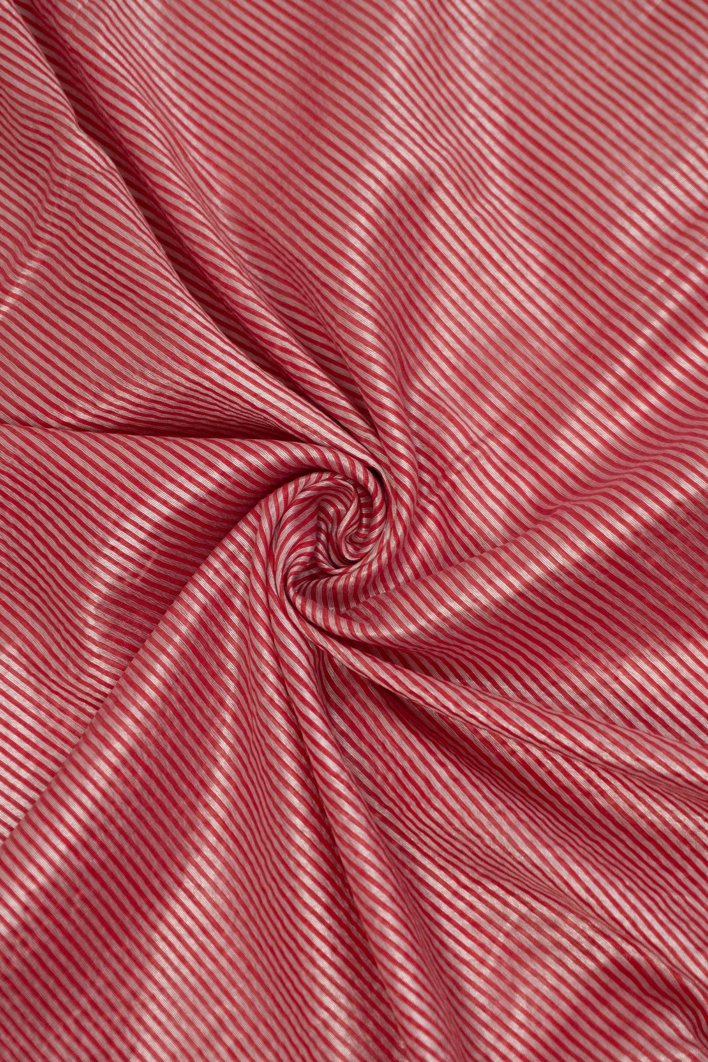 Pink and White Art Silk Saree with Satin Facing and White Katdana Tassels