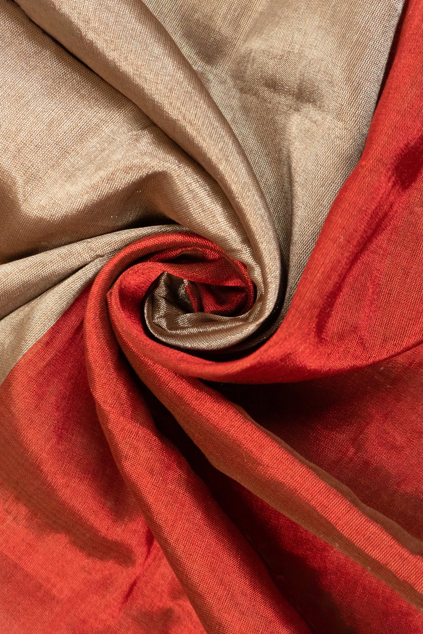 Two-Tone Chanderi Tissue Saree, Wearable Upside Down as Desired