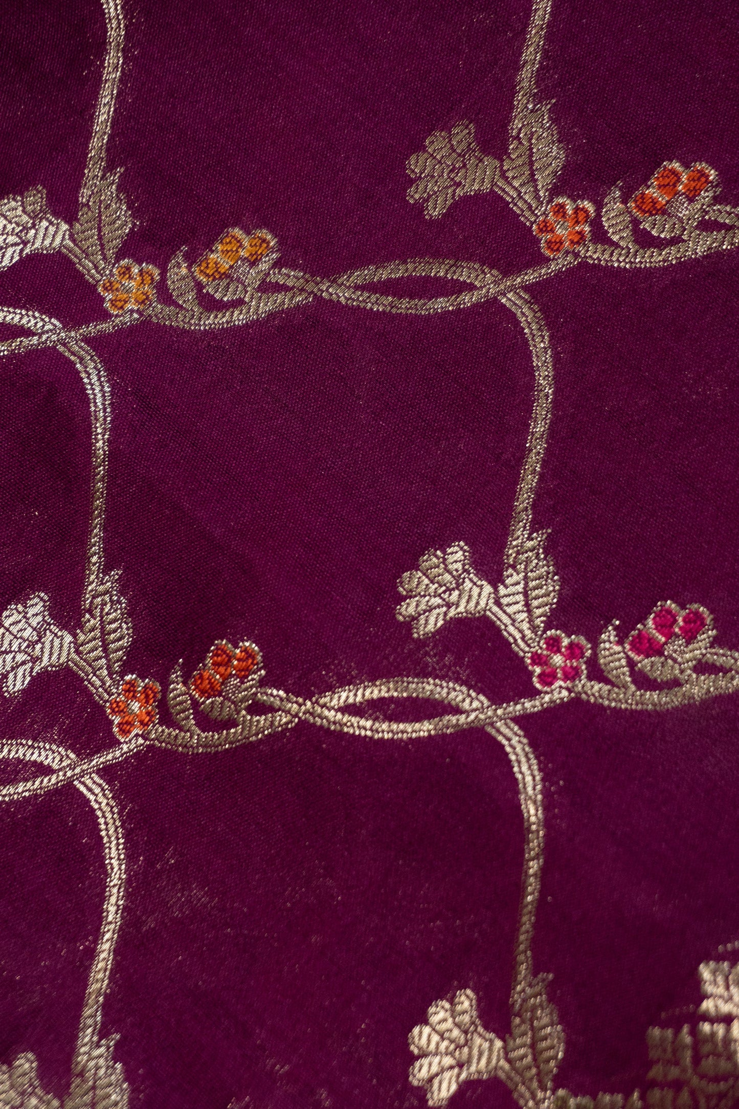 Vibrant Purple Banarasi Silk Saree
