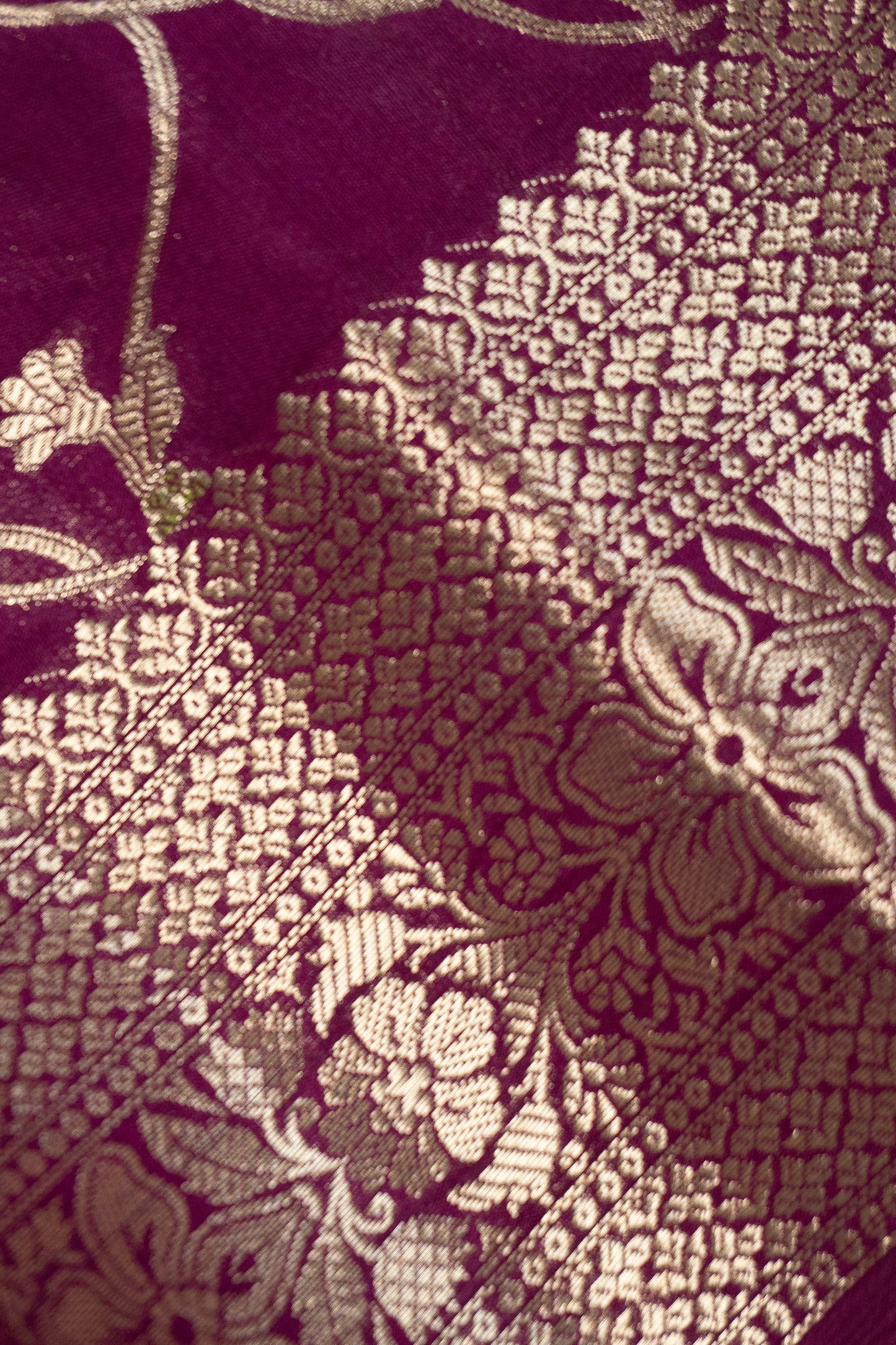 Vibrant Purple Banarasi Silk Saree